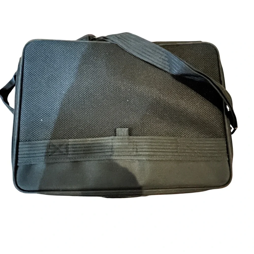 Targus Laptop Briefcase Messenger Bag Black Gray‎ Mens Womens Excellent Padded